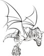 Geflügelter Raptor / Tribal