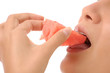 Foto: Woman Eating Watermelon Woman Eating Watermelon