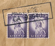 Statue of Liberty Three Cent Stamps, 1954