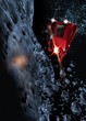 Spaceship approaching asteroid