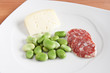 beans salami and cheese - fave salame e pecorino beans salami and cheese - fave salame e pecorino