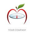 Logo slimming diet, apple # Vector