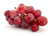 Red grapes isolated on white background
