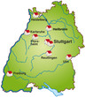Baden-Württemberg Infokarte grün in SVG