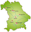 Bayern Infokarte grün in SVG