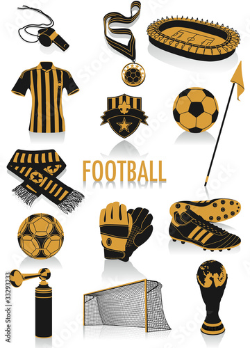 Illustration: Football silhouettes Football silhouettes