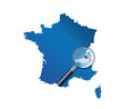 Annecy : Carte de France - département de la Haute-Savoie
