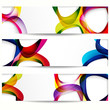 Abstract banner with forms of empty frames for your web design.