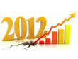 business or financial growth in 2012 3d concept business or financial growth in 2012 3d concept