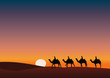 Paysage_Desert_Dromadaire_crépuscule