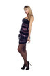 portrait pretty girl in striped dress portrait pretty girl in striped dress