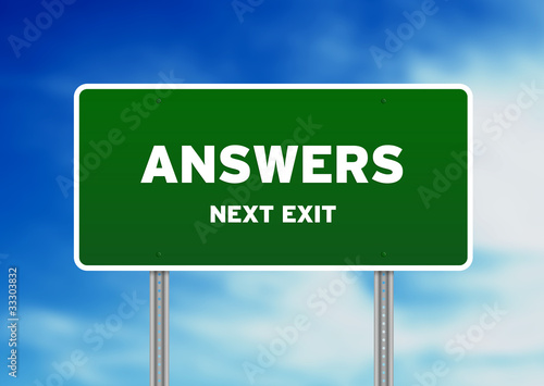 Illustration: Answers Street Sign Answers Street Sign