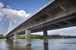 Modern bridge in Warsaw Modern bridge in Warsaw