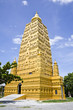 gold church thai temple and nice blue sky gold church thai temple and nice blue sky