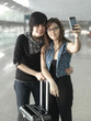 Asian Chinese couple taking self portraits Asian Chinese couple taking self portraits