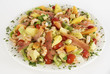 red and yellow salad