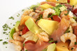 salmon and green salad