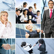 A collage of business images with young and smart people A collage of business images with young and smart people