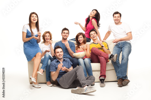 Photo: laughing couch friends laughing couch friends