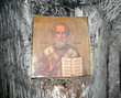 Orthodox icon of St. Nicholas in the cave church