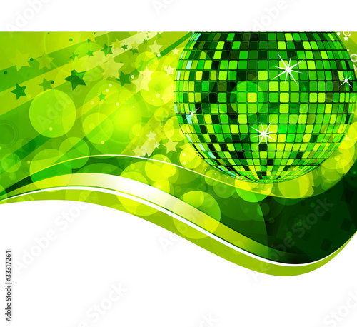 Vektor: Grüne Discokugel Grüne Discokugel