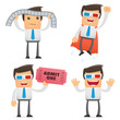 set of funny cartoon manager set of funny cartoon manager