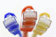 lankabel stecker orange blau gelb