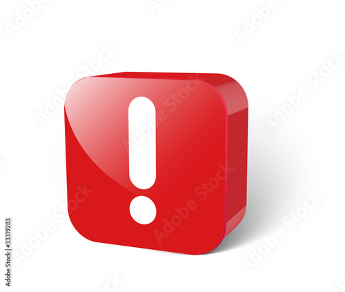 Vektor: Ausrufezeichen 3d Button Ausrufezeichen 3d Button