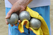 Playing jeu de boules