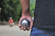 Playing jeu de boules Playing jeu de boules