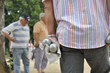 Playing jeu de boules