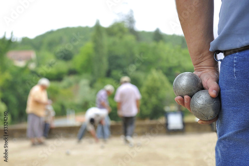 Photo: Playing jeu de boules Playing jeu de boules