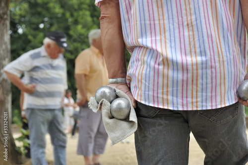Photo: Playing jeu de boules Playing jeu de boules