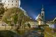 Night Cesky Krumlov Castle View, Czech Republic
