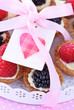 delicious blackberry and raspberry cakes with protein cream