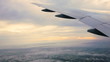 the view from the airplane to the sky