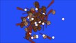 Background with chroma key blue: baseball Background with chroma key blue: baseball