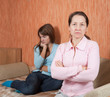 Mother and daughter having quarrel Mother and daughter having quarrel