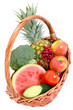 Einkaufskorb mit Obst und Gemüse