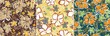 flowers seamless vector patterns