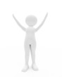 a person with hands raised