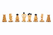 White chess pawns