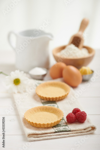 Photo: ingredients to make a raspberry cake ingredients to make a raspberry cake