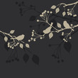 Floral Background, birds