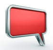 3d blank speech bubble