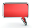 3d blank speech bubble
