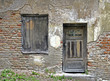 Broken old street house