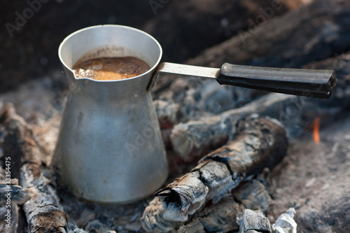 Photo: Coffee on coals Coffee on coals