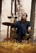 man and wine in exterior