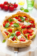 quiche with tomato and zucchini